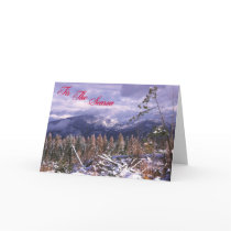 Winter scenic tis the season card