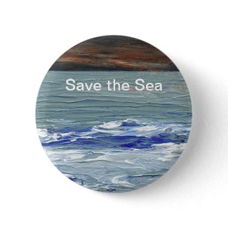 Winter Sea - Save the Sea CricketDiane Button Pin zazzle_button