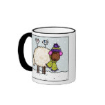 winter sheep mug