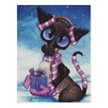 Winter Siamese Post Cards