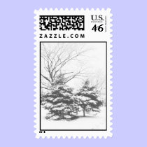 Winter Sketch IV Stamps stamps