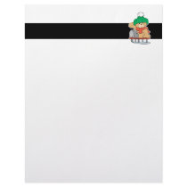winter sled cute teddy bear design letterhead template