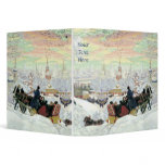Winter Sleigh Ride Christmas 1.5" Binder Fine Art