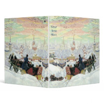 Winter Sleigh Ride Christmas 1" Binder Fine Art