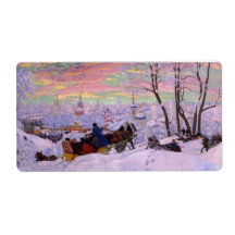 Winter Sleigh - Shrovetide Holiday Shipping Labels