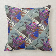 WINTER SNOW / BEAUTY FASHION  COSTUME DESIGNER THROW PILLOW