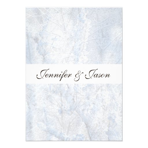 Winter Snow Camo Elegant Wedding Invitations