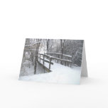 Winter Snow Covered Bridge Christmas Card