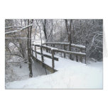 Winter Snow Covered Bridge Christmas Card