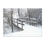 Winter Snow Covered Bridge - Pueblo Colorado Canvas Print