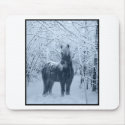 Winter snow horse mousepads by dahorsegifts Winter snow horse mousepads