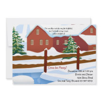 Winter Snow Invitation