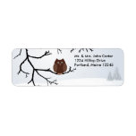 owl, address, labels, stickers, winter, owls,