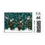 winter snow stamp