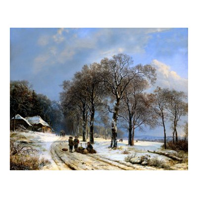 Winter snow scene poster by ANGELHELEN