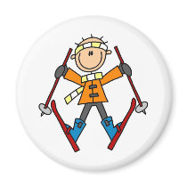Winter Snow Ski magnets by stick_figures Winter Snow Ski magnets