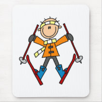 Winter Snow Ski mousepads by stick_figures Winter Snow Ski mousepads