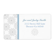 Winter Snowflake Address Labels label