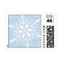 winter snowflake blue postage
