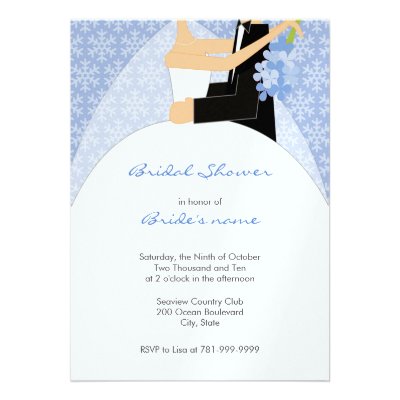Winter Snowflake Bridal Shower Invitations