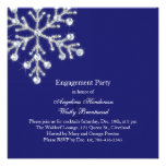 Winter Snowflake Engagement Party Invitation