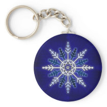 Winter Snowflake Keychain