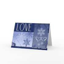 Winter Snowflake Love cards
