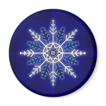 Winter Snowflake Fridge Magnet