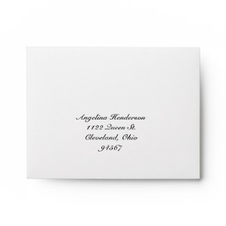 Winter Snowflake RSVP Envelope envelope