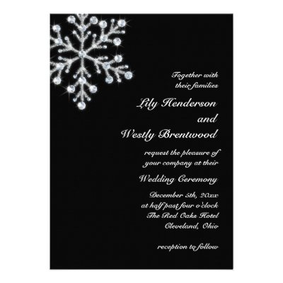Winter Snowflake Wedding Invitation