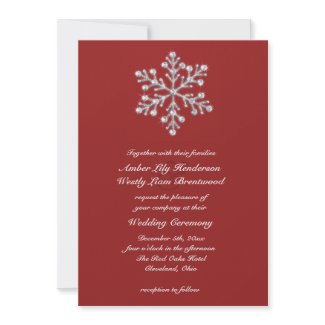Winter Snowflake Wedding Invitation 2 invitation