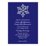 Winter Snowflake Wedding Invitation 2 indigo