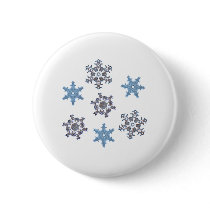 Winter snowflakes button