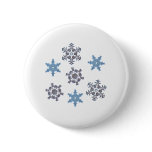 Winter snowflakes buttons