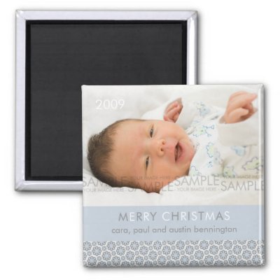 Winter Snowflakes :: Christmas Photo Magnet