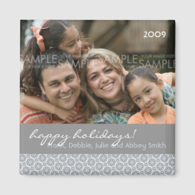 Winter Snowflakes :: Christmas Photo Magnet