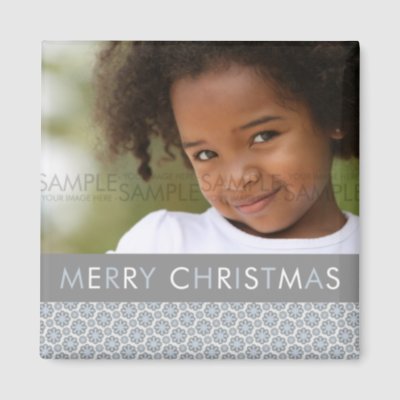 Winter Snowflakes :: Christmas Photo Magnet