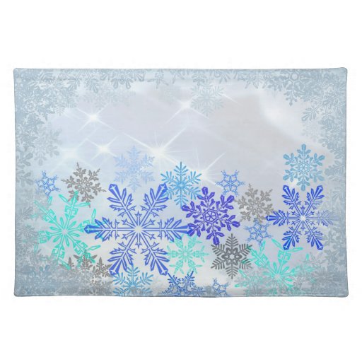 Winter Snowflakes Design Placemat Zazzle