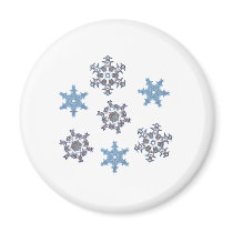 Winter snowflakes refrigerator magnet