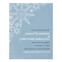 Winter Snowflakes Save the Date Announcement invitations