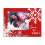 Winter Snowflakes Save the Date (red) Photo Post Card