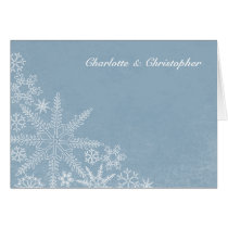 Winter Snowflakes Thank You Note Cards cards