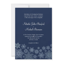 Winter Snowflakes Wedding Invitation 5 x 7 Card invitations