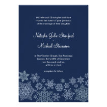 Winter Snowflakes Wedding Invitation 5 x 7 Card invitations