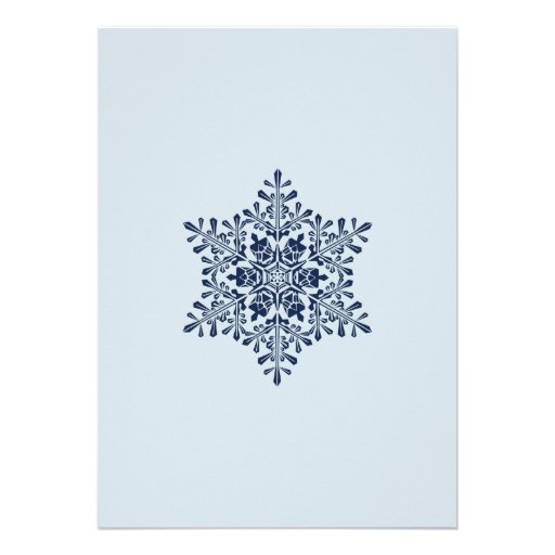 Winter Snowflakes Wedding Invitation 5 x 7 Card