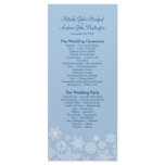 Winter Snowflakes Wedding Program Photo Keepsake Rack Cards