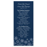 Winter Snowflakes Wedding Program Photo Keepsake Full Color Rack Card
