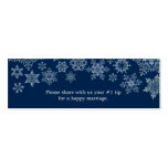 Winter Snowflakes Wedding Questionnaire Business Card Template