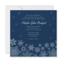 Winter Snowflakes Wedding Square Invitation Card invitation