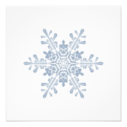 Winter Snowflakes Wedding Square Invitation Card